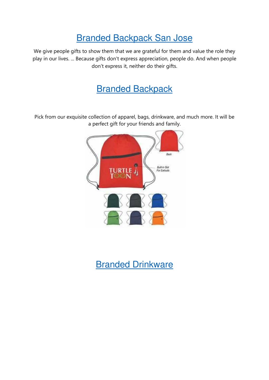 PPT - Branded Backpack San Jose PowerPoint Presentation, free download ...