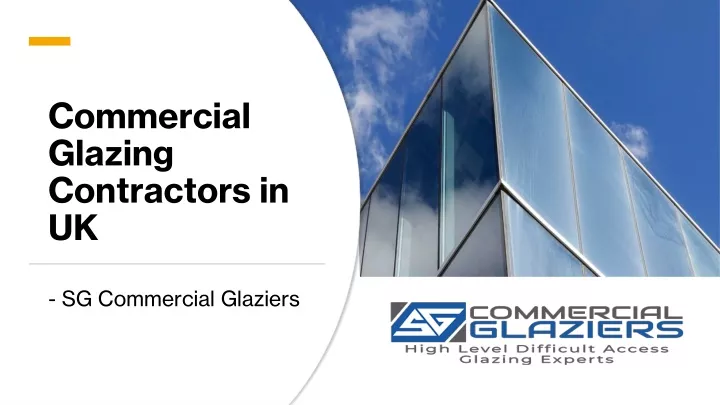 commercial glazing contractors in uk