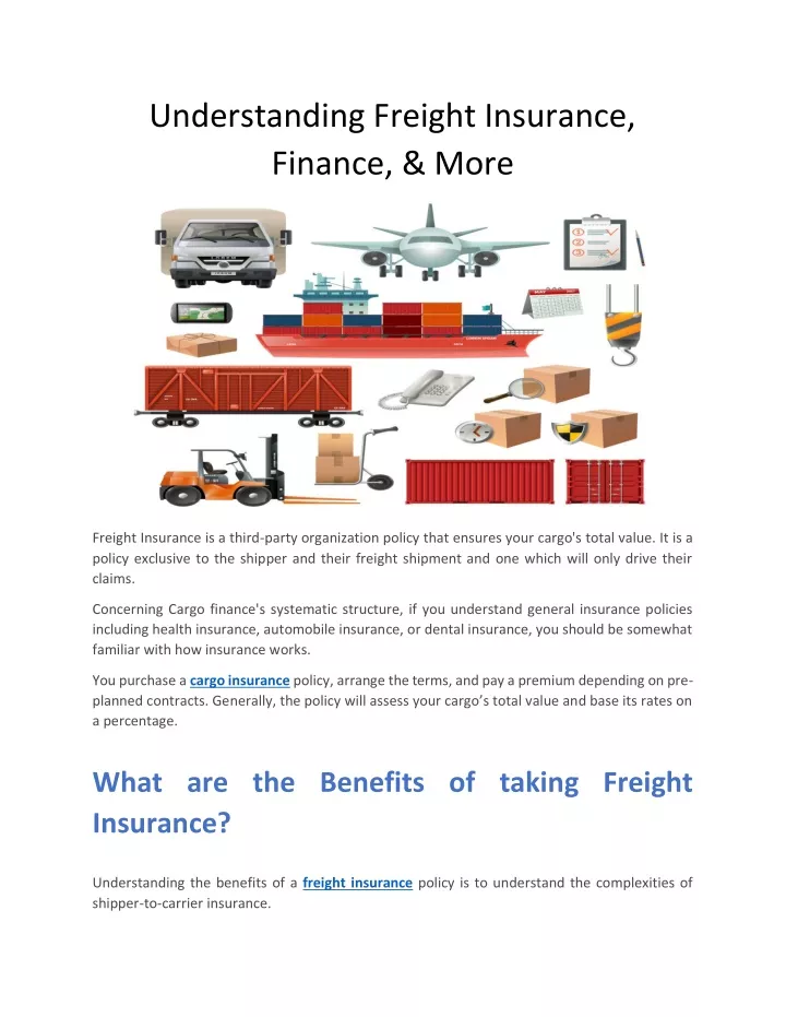 understanding freight insurance finance more