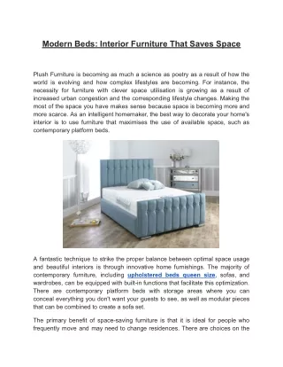 Modern Beds_ Interior Furniture That Saves Space