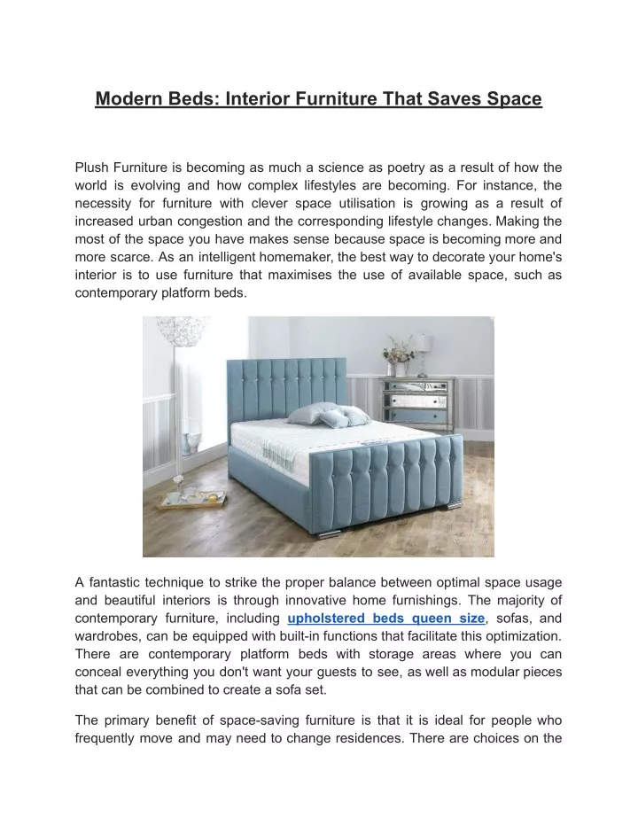 modern beds interior furniture that saves space