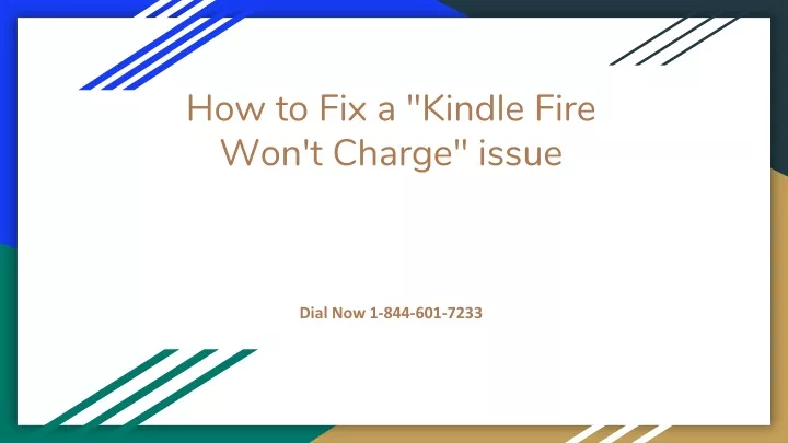 how to fix a kindle fire won t charge issue