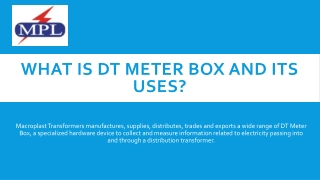 What is DT Meter Boxes