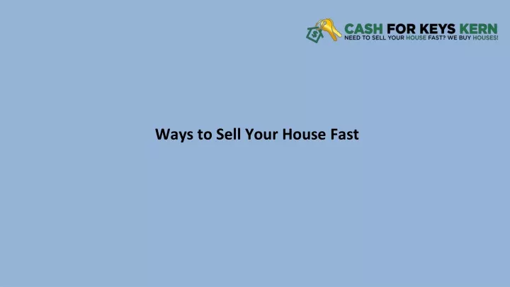 ways to sell your house fast