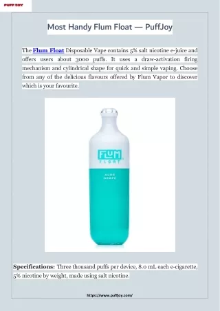 Most Handy Flum Float