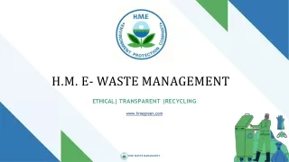 E-Waste Management Company in Delhi