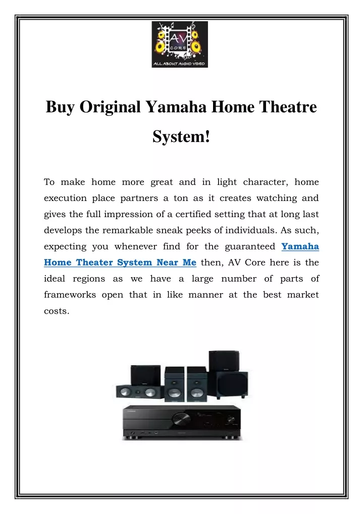 buy original yamaha home theatre