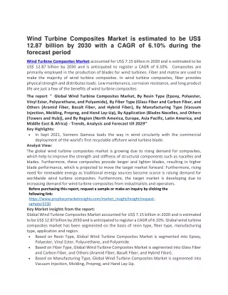 wind turbine composites market is estimated