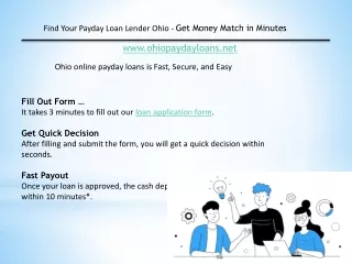 Online Payday Loans in Ohio @ohiopaydayloans.net