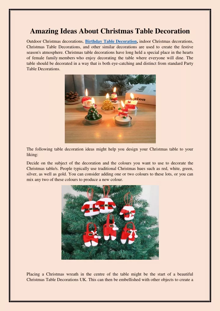 amazing ideas about christmas table decoration