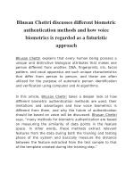 Biometric authentication methods - slide 1