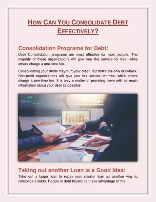 Are There Any Effective Strategies for Consolidating Debt?