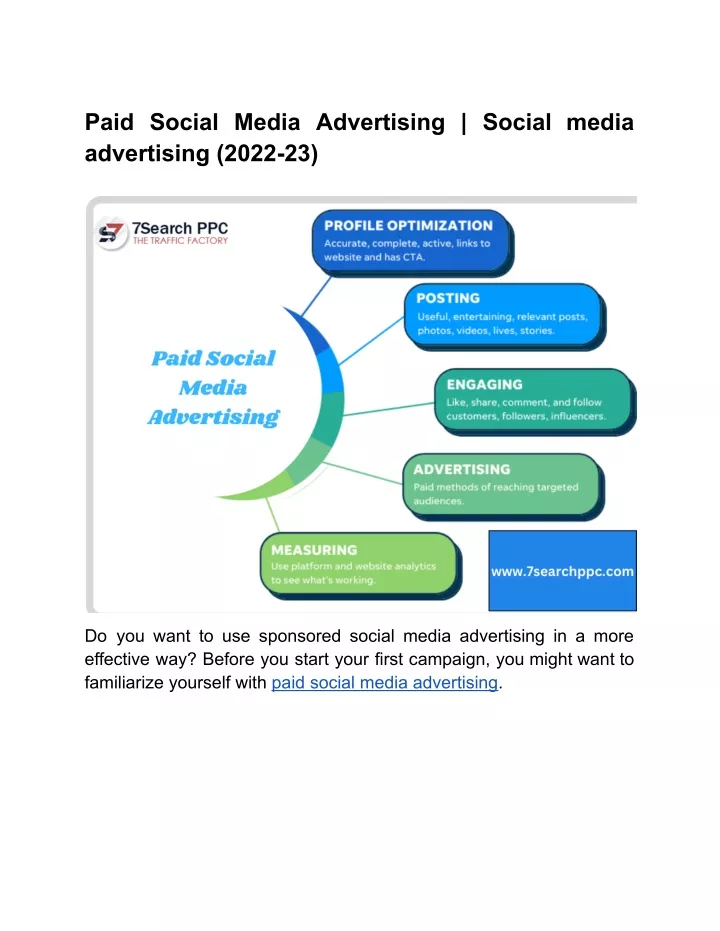 paid social media advertising social media