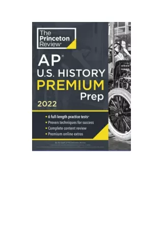 BEST PDF Princeton Review AP U.S. History Premium Prep, 2022: 6 Practice Tests   Complete Content Review   Strategies &