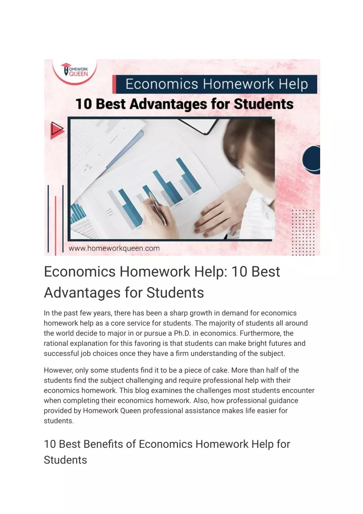 economics homework help 10 best advantages