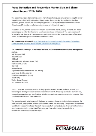 fraud detection and prevention market size