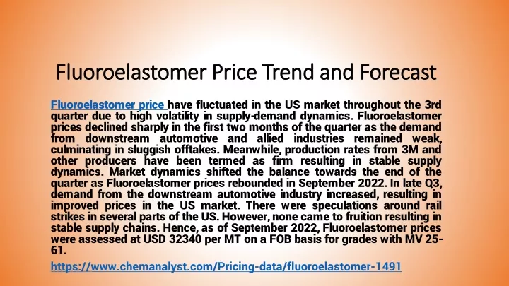 fluoroelastomer price trend and forecast