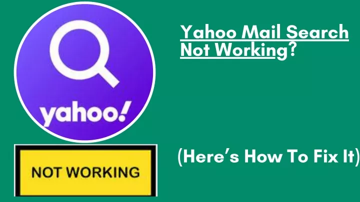 yahoo mail search not working