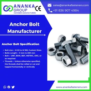 Anchor Bolt| Nuts| Screw-Ananka Group