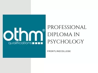 Professional Diploma In Psychology