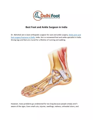 Best Foot and Ankle Surgeon in India