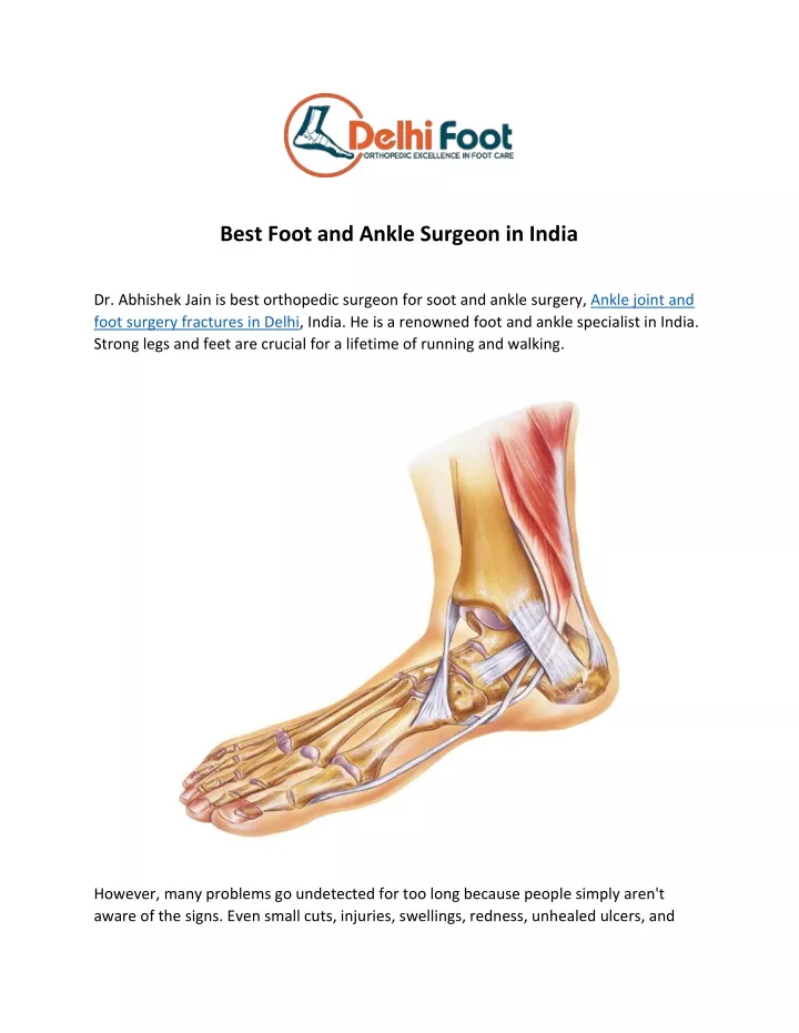 best foot and ankle surgeon in india