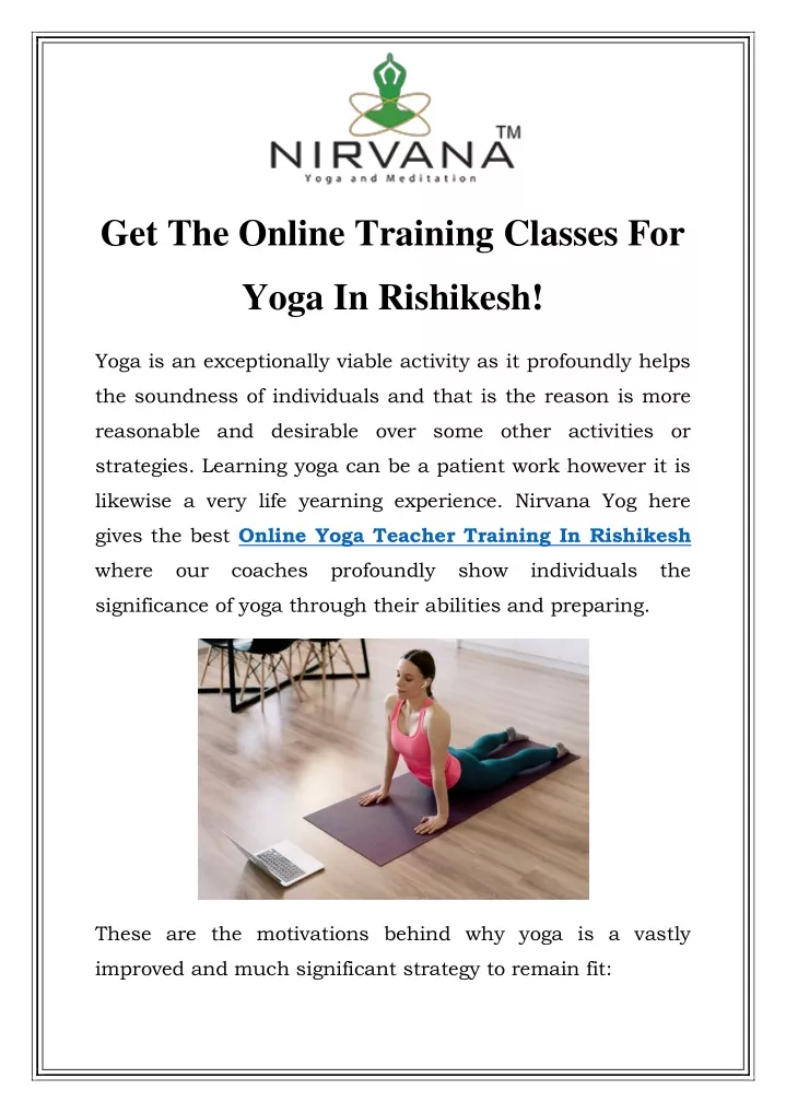 get the online training classes for
