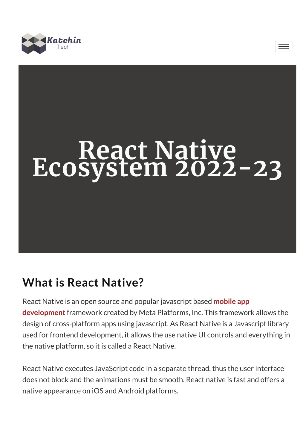 PPT - React Native Ecosystem 2023 | Software Product Engineering ...