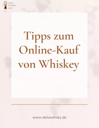 Tipps zum Online-Kauf von Whiskey