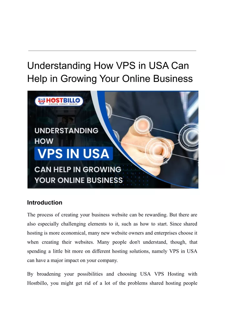 understanding how vps in usa can help in growing