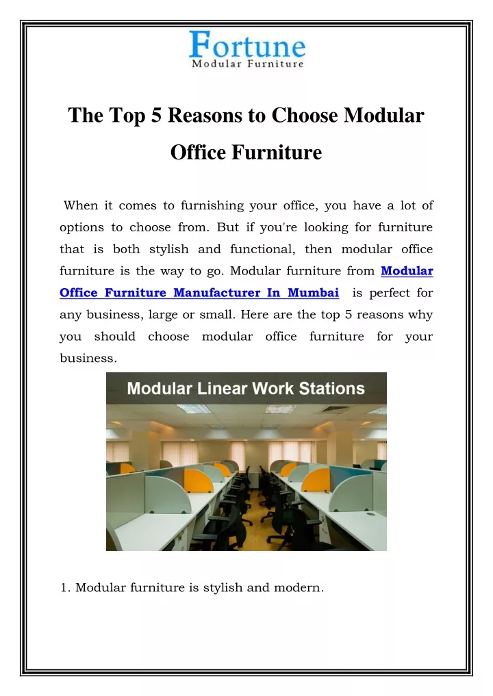 the top 5 reasons to choose modular