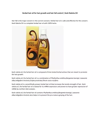 Herbal hair oil_