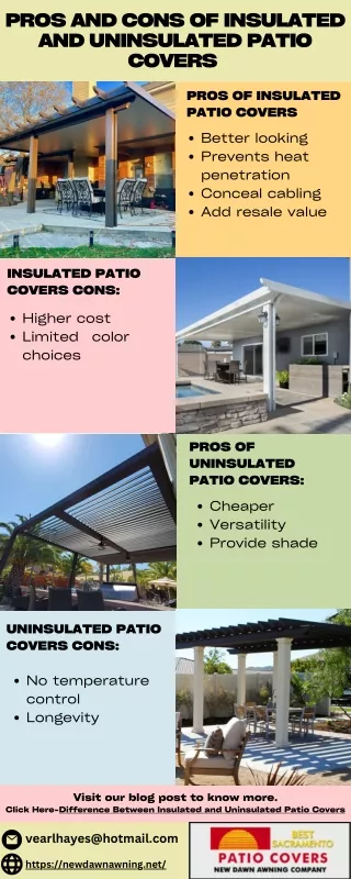 pros and cons of insulated and uninsulated patio