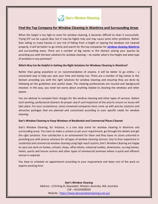 Find the Top Company for Window Cleaning in Wantirna and Surrounding Areas