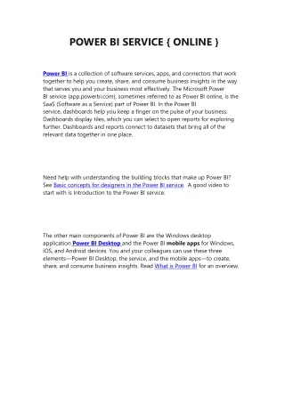 power bi service online