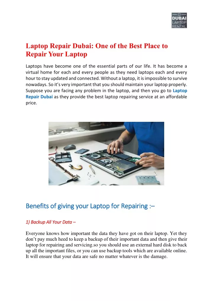 laptop repair dubai one of the best place