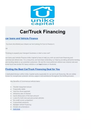 car _ truck finance