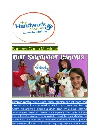 Summer Camp Maryland