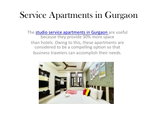 Service Apartments Gurgaon