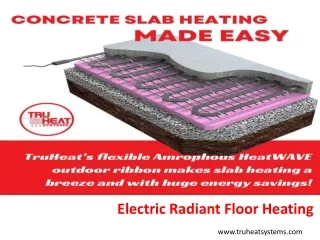 Electric radiant floor heating