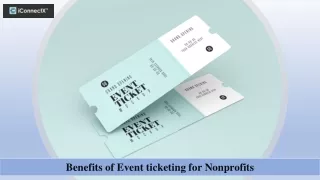 benefits of event ticketing for nonprofits