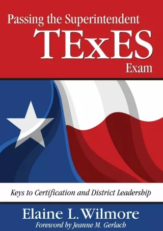 ePUB  Passing the Superintendent TExES Exam Keys to Certification and