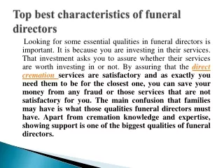 Affordable Direct Cremation