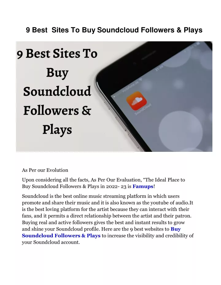 9 best sites to buy soundcloud followers plays