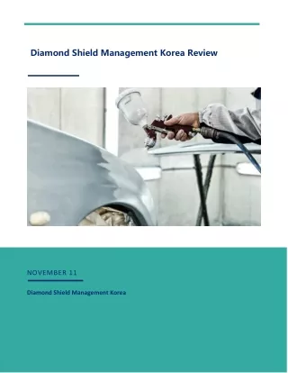 Car Winterization with Diamond Shield Management Korea