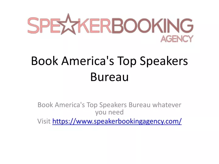 book america s top speakers bureau