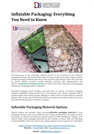 Inflatable Packaging: Everything You Need to Know