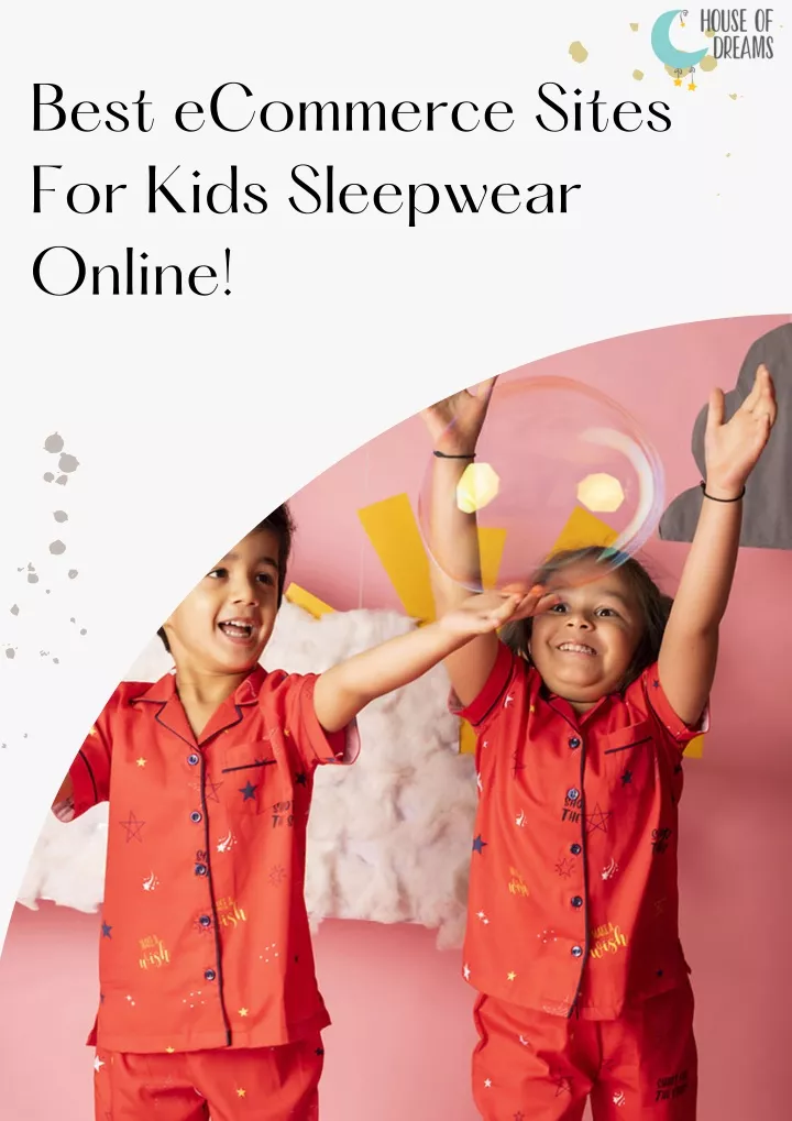 best ecommerce sites for kids sleepwear online