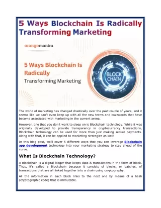 the world of marketing has changed drastically