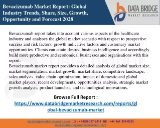 bevacizumab market report global industry trends